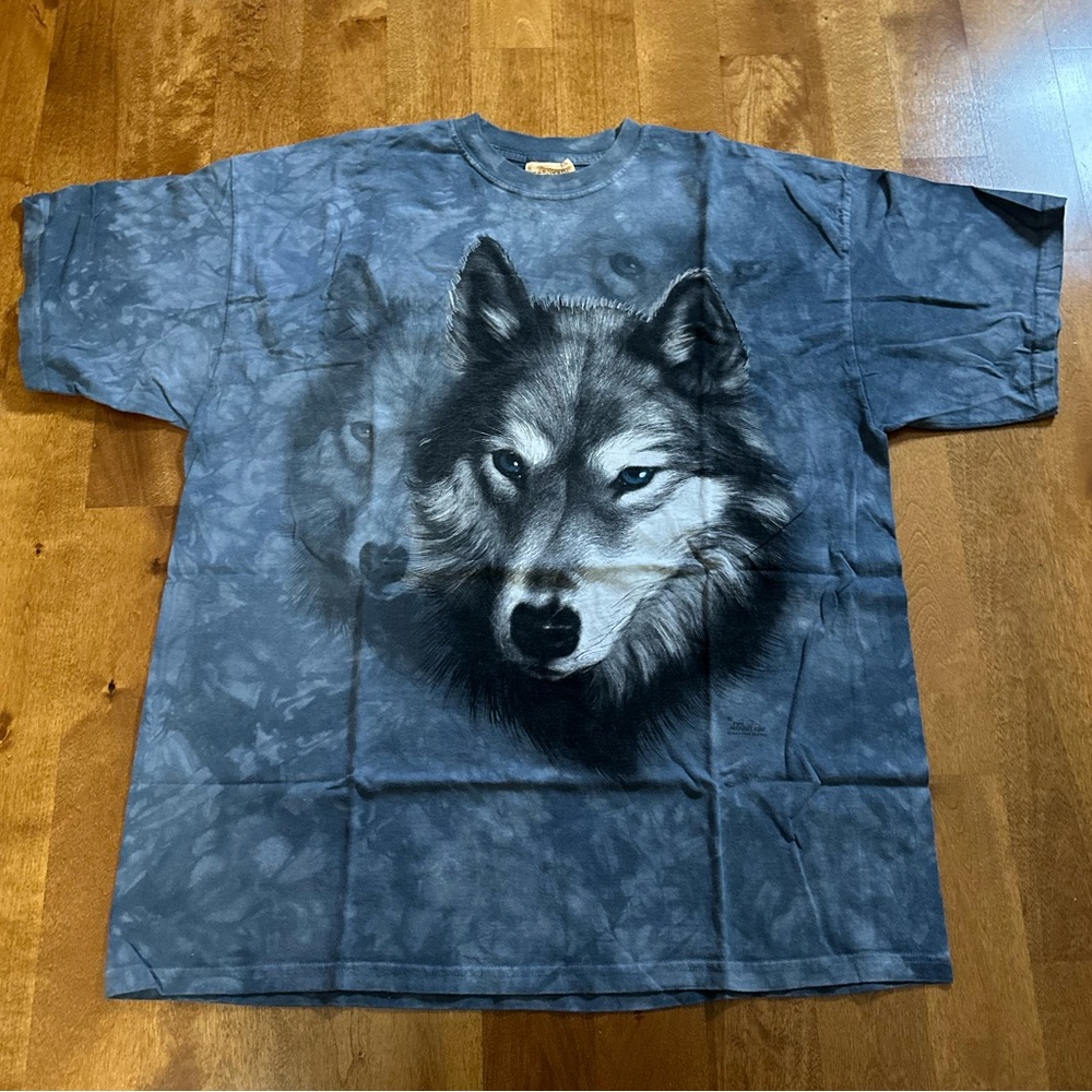 Vintage 2002 The Mountain Wolf Pack T-Shirt Men's Size XL Tie Dye Wolves Rare